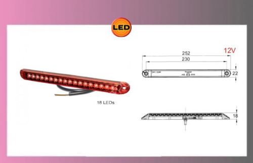 LED-PRO-CAN-XL světlo červené,12V/1,5W