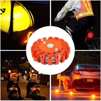 LED výstražné světlo 16LED, oranžové (5)