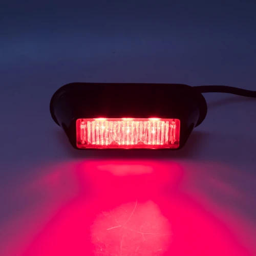 x PREDATOR 3x1W LED, 12-24V, červený, ECE R10