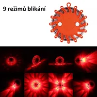 LED výstražné světlo 16LED, oranžové (3)
