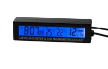 Digitální vnitřní/venkovní teploměr, hodiny a voltmetr (2)