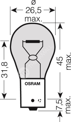 OSRAM 12V PY21W (BAU15s) 21W standard (10ks) oranžová