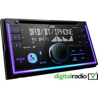 JVC DAB+ / FM 2DIN autorádio s CD/USB/AUX/Bluetooth/Multicolor (2)