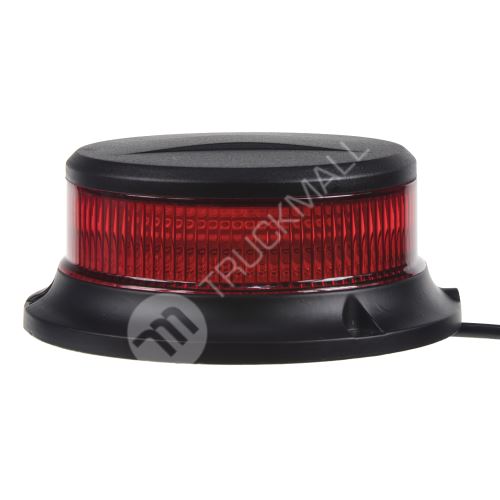 LED maják, 12-24V, 18x1W červený, magnet ECE R10