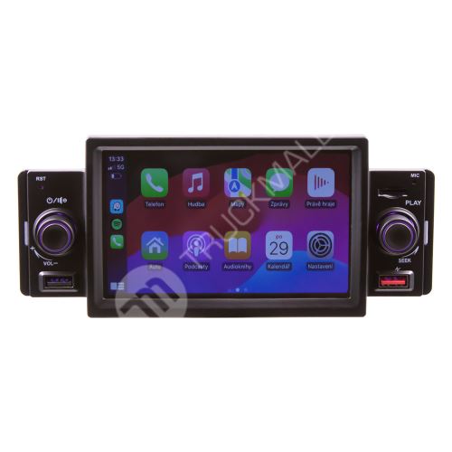1DIN autorádio s 5" LCD/3x USB/SD/Blutooth/CarPlay/AndroidAuto