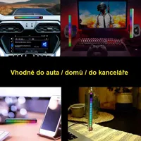 LED ambientní osvětlení RGB do USB, bluetooth, 20cm (7)
