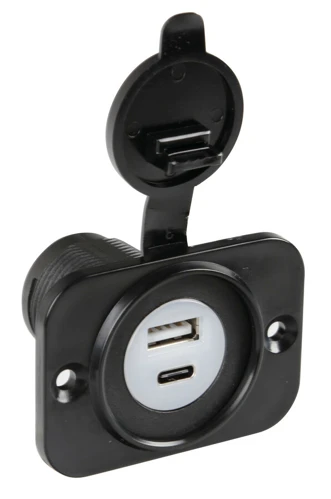 Vestavná zásuvka USB A + USB C, 12/24V