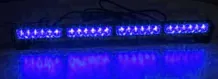 LED světelná alej, 24x 1W LED, modrá 645mm, ECE R10