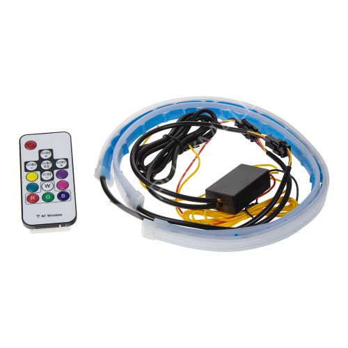 x LED podsvětlení vnitřní/vnější RGB 12V, 2 slim pásky 45cm