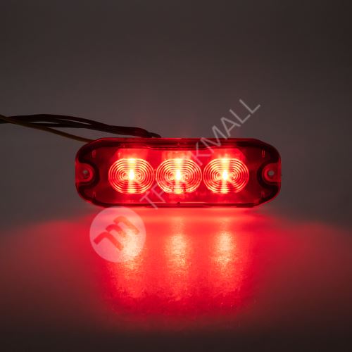 PROFI SLIM výstražné LED světlo vnější, červené, 12-24V, ECE R10