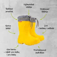 Demar dětské zateplené holínky MAMMUT S 0300 L žluté (1)