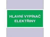 Tabulka - Hlavní vypínač elektřiny 30 x 15 cm