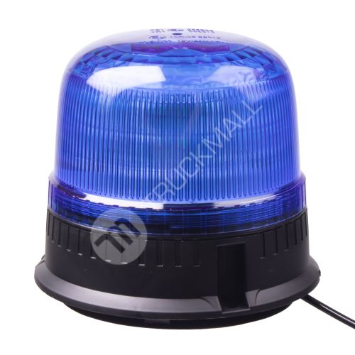 LED maják, 12-24V, 24xLED modrý, magnet, ECE R65