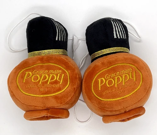 Plyšové POPPY lahvičky - hnědé