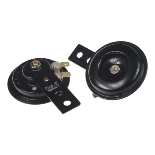 Diskový klakson (vysoký a nízký tón), průměr 65mm, 12V