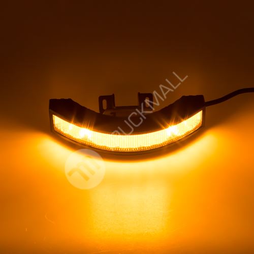Výstražné LED světlo vnější, 12-24V, 12x3W, oranžové, ECE R65