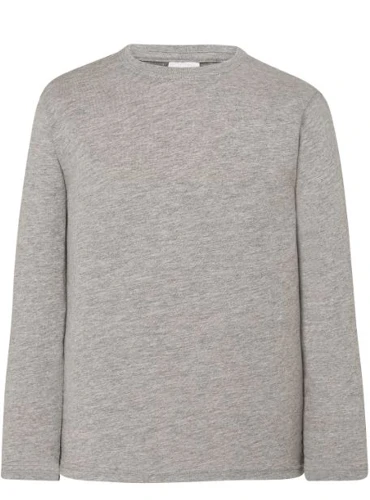 Dětské triko dlouhý rukáv šedý melír