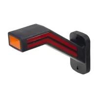 Poziční LED (tykadlo) gumové levé - červeno/bílo/oranžové, 12-24V,ECE (1)