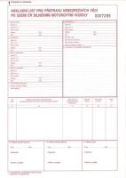 Nákladní list pro přepravu nebezpečných látek (ADR)