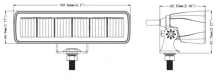 LED světlo obdélníkové, 18W, ECE R10 (2)