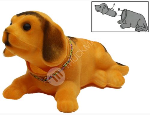 Pes s kývací hlavou - oranžový