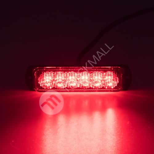 SLIM výstražné LED světlo vnější, červené, 12-24V, ECE
