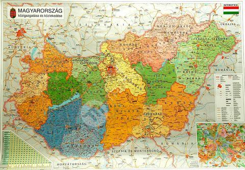 Nástěnná mapa - Maďarsko