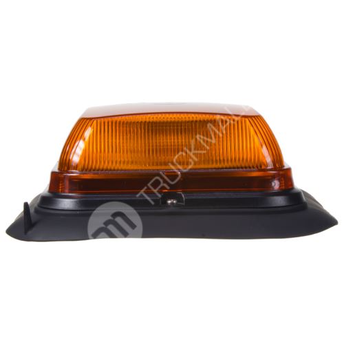 LED maják, 12-24V, 164 x 164mm, 64LED oranžový magnet, ECE R10 R65